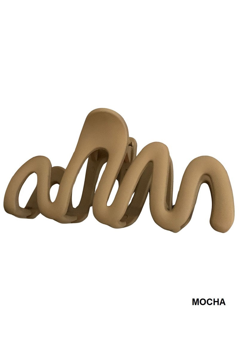 Matte Wave Hair Claw Clip