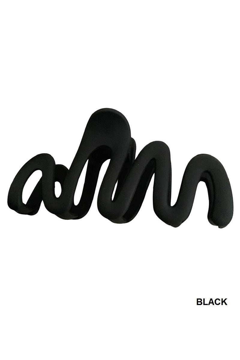 Matte Wave Hair Claw Clip