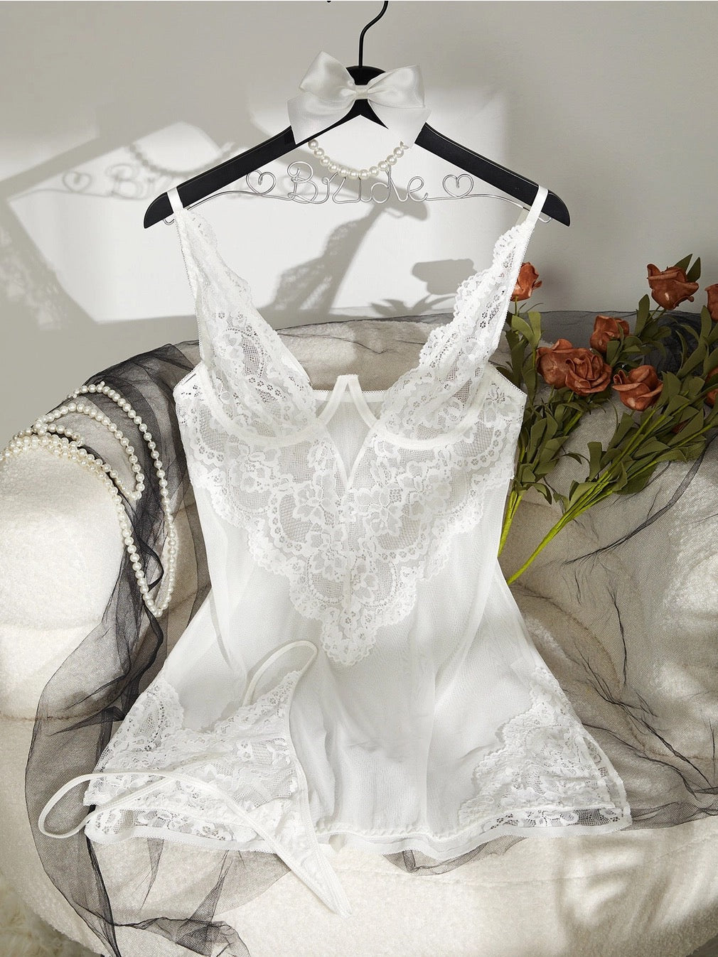 Bridal Lace Chemise Set