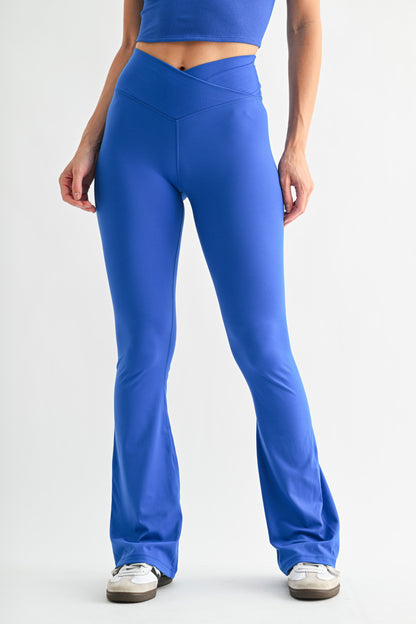 Venice Crossover Waist Flare Yoga Pants