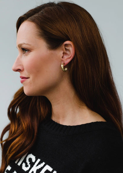 Braided Gold Hoop Earrings