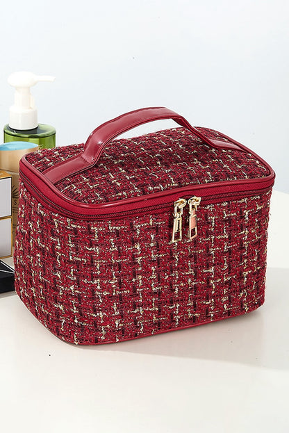 Red Plaid Cosmetic Bag