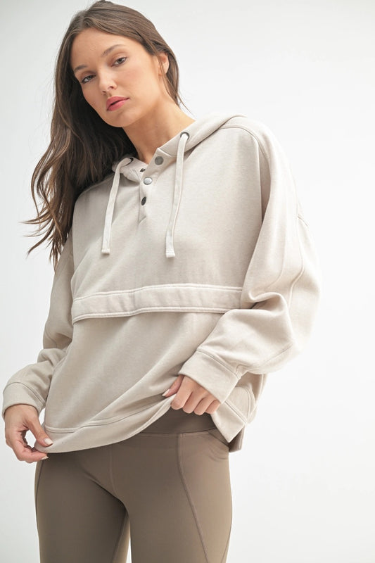 Drift Burnout Fleece Snap Hoodie