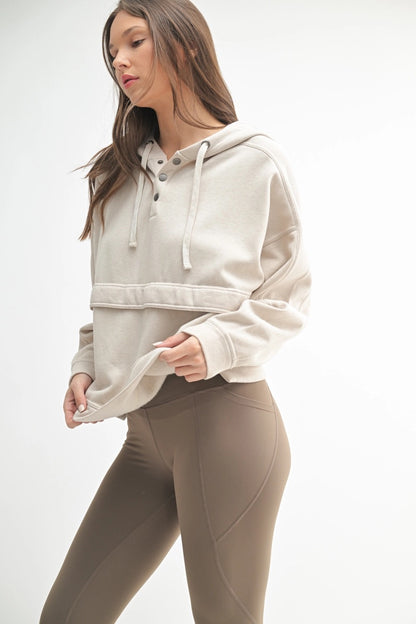 Drift Burnout Fleece Snap Hoodie