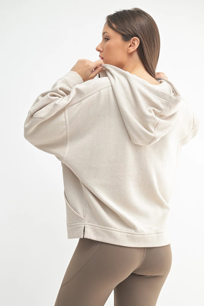 Drift Burnout Fleece Snap Hoodie