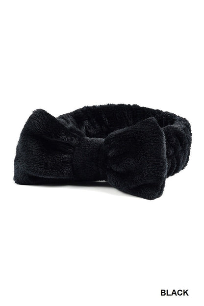 Plush Bowknot Spa Headband