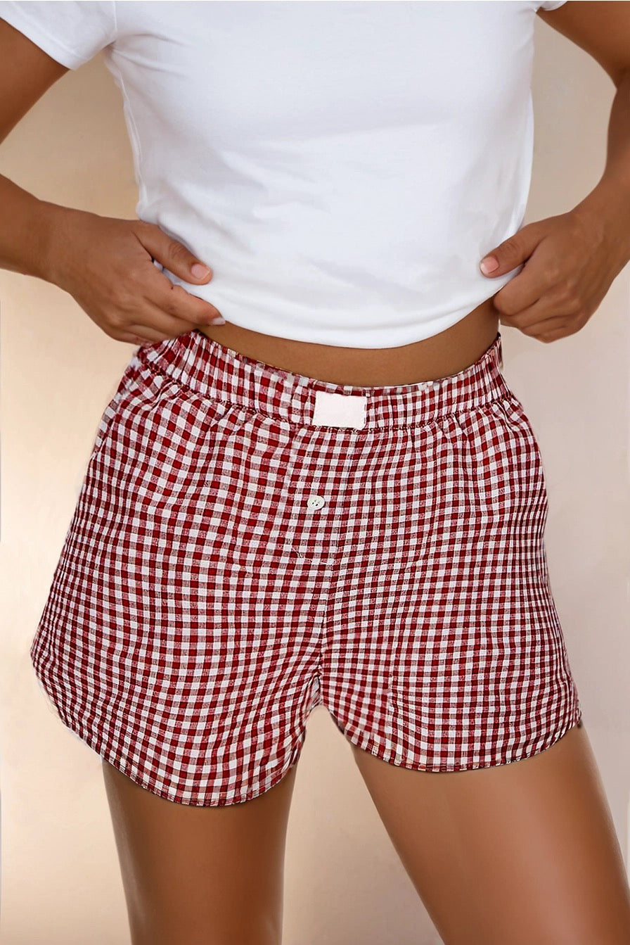 Red Check Boxer Short