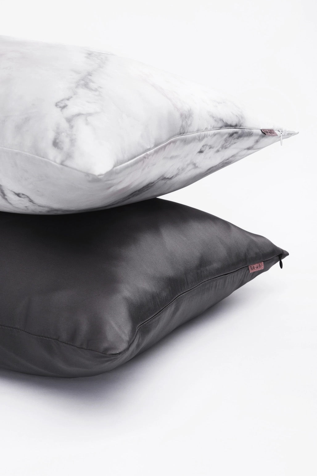 Standard/Queen Size Satin Pillowcase- Charcoal