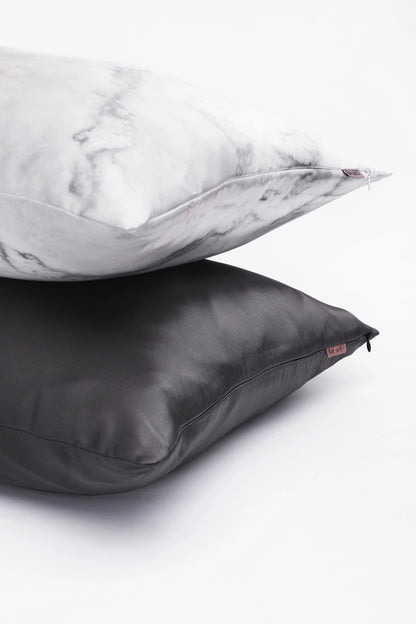 Standard/Queen Size Satin Pillowcase- Charcoal
