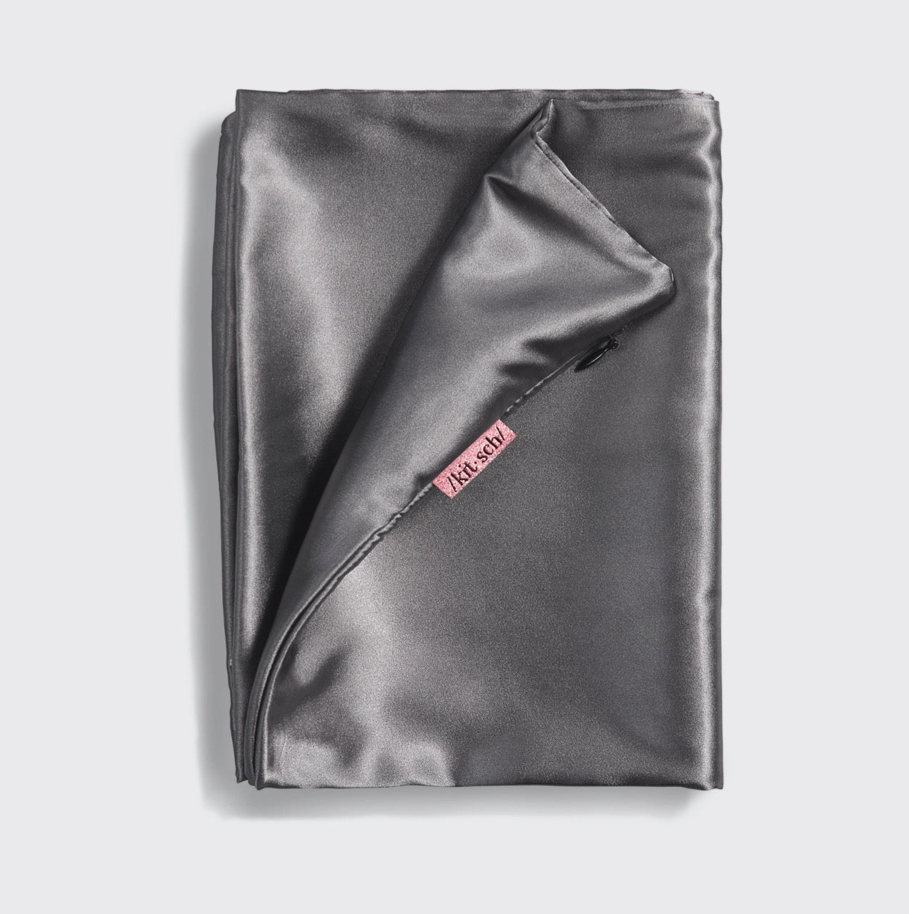 Standard/Queen Size Satin Pillowcase- Charcoal