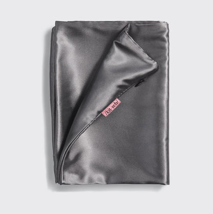 Standard/Queen Size Satin Pillowcase- Charcoal