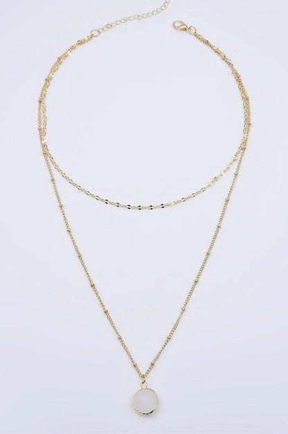 Delicate Disc Layered Necklace